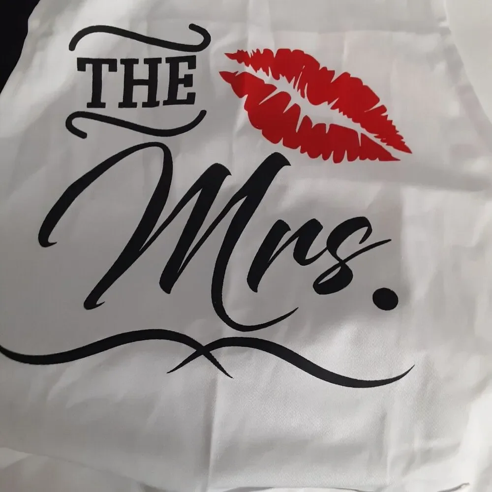 The Mr. & Mrs. Halter Aprons Newlyweds Foodies Fun